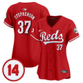 Women's Cincinnati Reds Pete Rose Patch Vapor Premier Limited Jersey - All Stitched - Red, Tyler Stephenson
