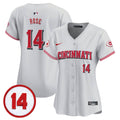 Women's Cincinnati Reds Pete Rose Patch Vapor Premier Limited Jersey - All Stitched - Gray, Pete Rose