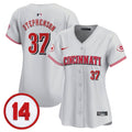Women's Cincinnati Reds Pete Rose Patch Vapor Premier Limited Jersey - All Stitched - Gray, Tyler Stephenson