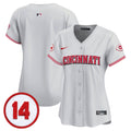 Women's Cincinnati Reds Pete Rose Patch Vapor Premier Limited Jersey - All Stitched - Gray, Team