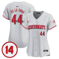 Women's Cincinnati Reds Pete Rose Patch Vapor Premier Limited Jersey - All Stitched - Gray, Elly De La Cruz