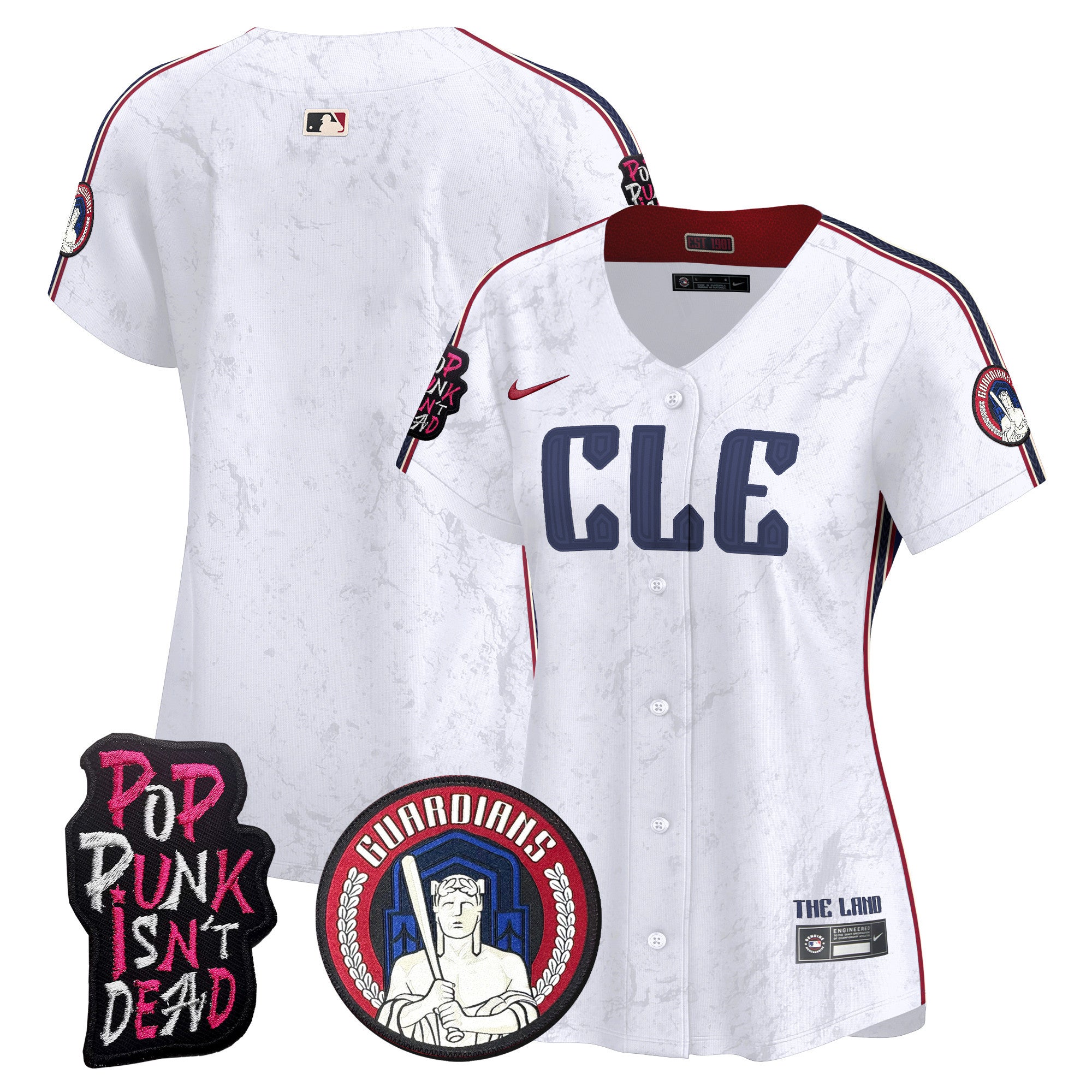 Women's Cleveland Guardians MGK Vapor Premier Limited Jersey - All Stitched - White, Team