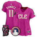 Women's Cleveland Guardians MGK Vapor Premier Limited Jersey - All Stitched - Pink, José Ramírez