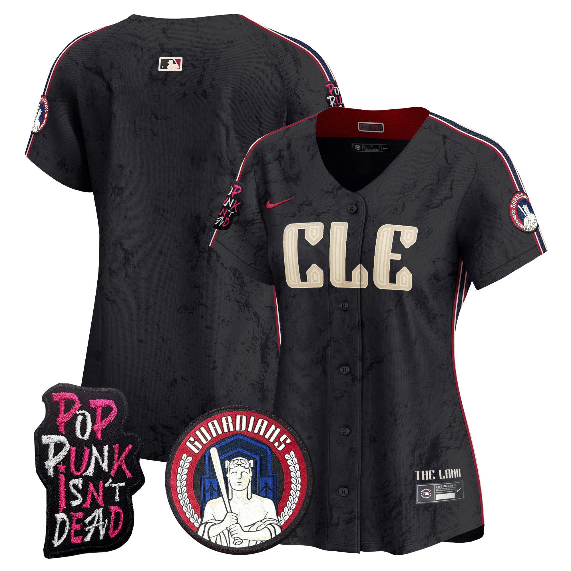 Women's Cleveland Guardians MGK Vapor Premier Limited Jersey - All Stitched - Black, Team