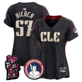 Women's Cleveland Guardians MGK Vapor Premier Limited Jersey - All Stitched - Black, Shane Bieber