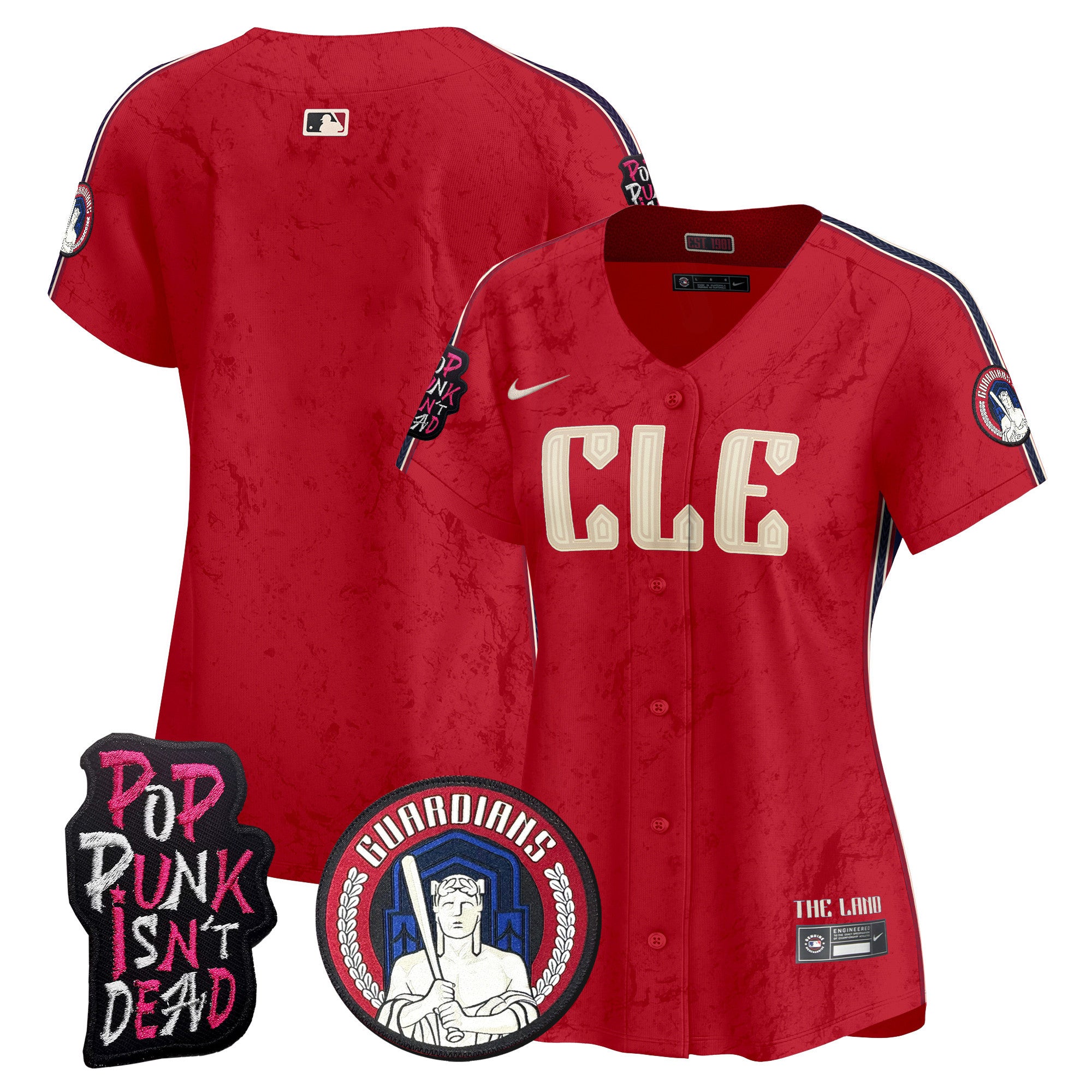 Women's Cleveland Guardians MGK Vapor Premier Limited Jersey - All Stitched - Red, Team