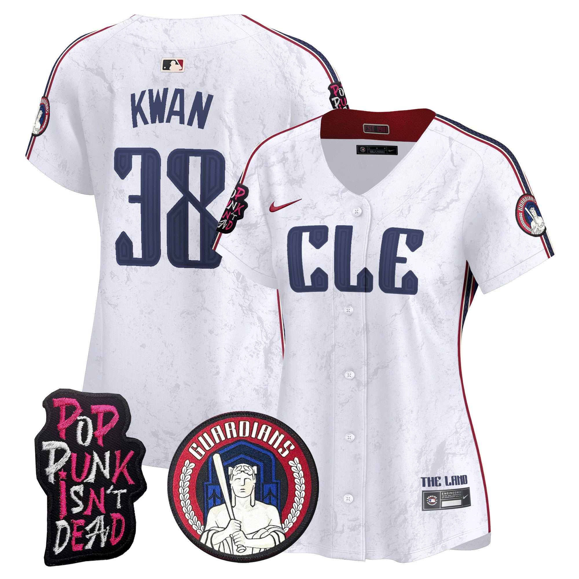 Women's Cleveland Guardians MGK Vapor Premier Limited Jersey - All Stitched - White, Steven Kwan
