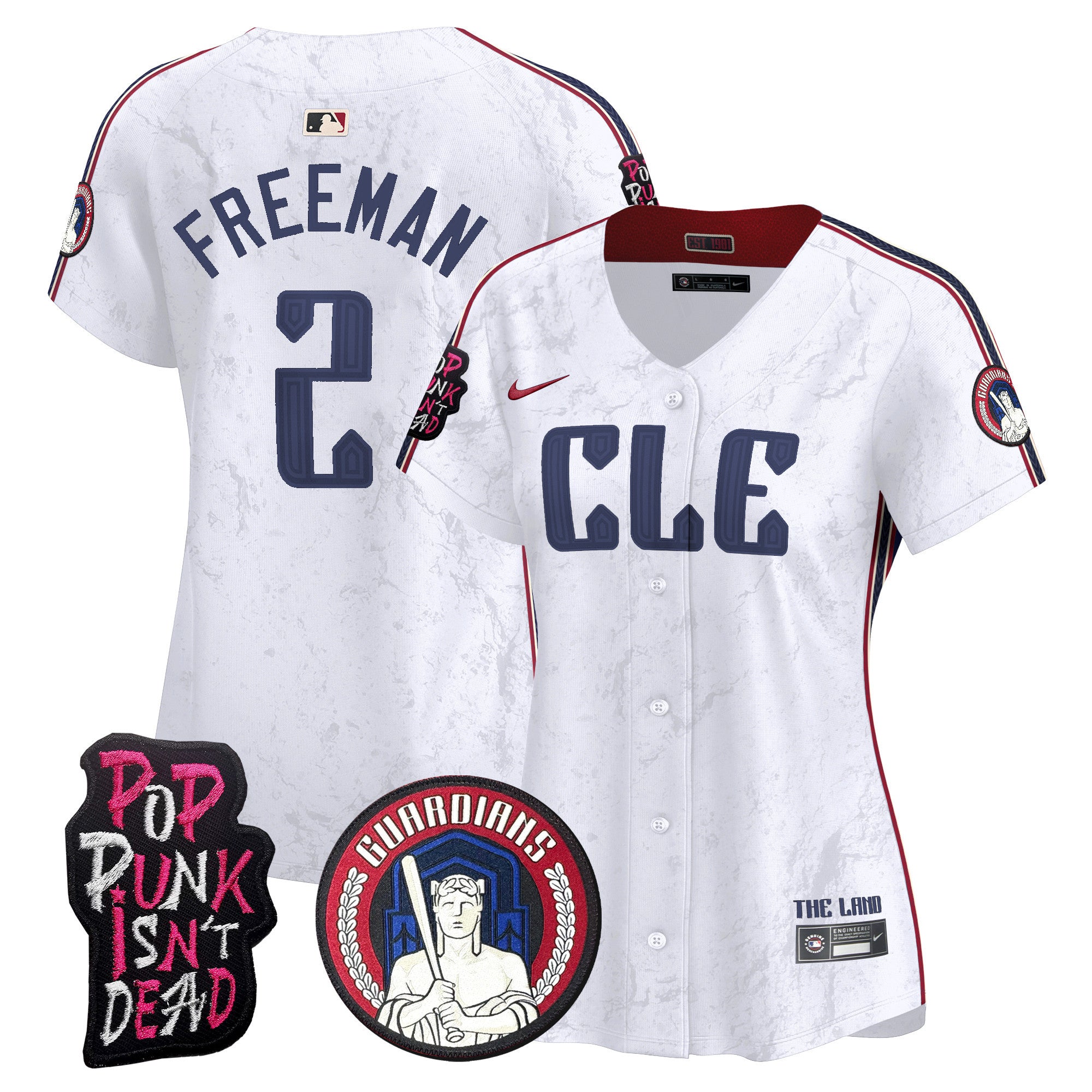 Women's Cleveland Guardians MGK Vapor Premier Limited Jersey - All Stitched - White, Tyler Freeman