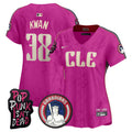 Women's Cleveland Guardians MGK Vapor Premier Limited Jersey - All Stitched - Pink, Steven Kwan
