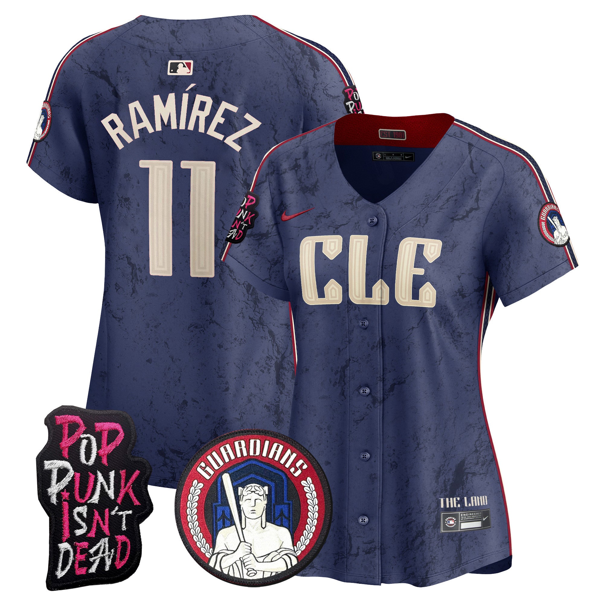 Women's Cleveland Guardians MGK Vapor Premier Limited Jersey - All Stitched - City Connect, José Ramírez
