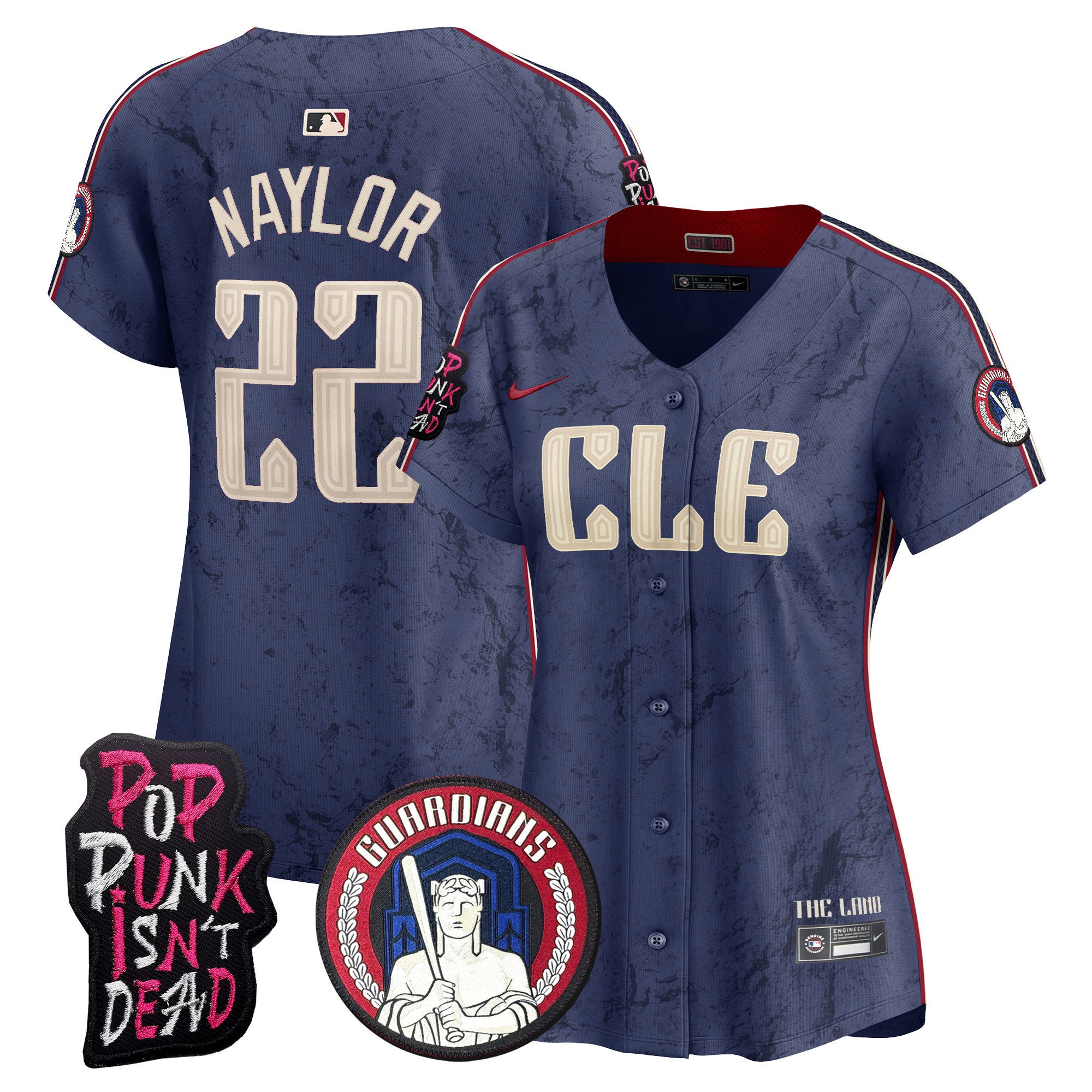 Women's Cleveland Guardians MGK Vapor Premier Limited Jersey - All Stitched - City Connect, Josh Naylor