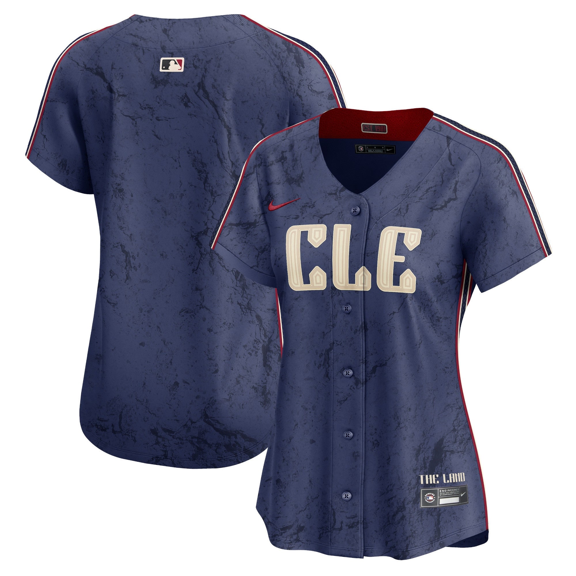 Women's Cleveland Guardians Navy 2024 City Connect Vapor Premier Limited Jersey - All Stitched - Women, Team
