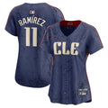 Women's Cleveland Guardians Navy 2024 City Connect Vapor Premier Limited Jersey - All Stitched - Women, José Ramírez