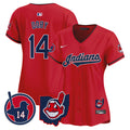 Women's Cleveland Indians Larry Doby Patch Vapor Premier Limited Jersey - All Stitched - Red, Larry Doby