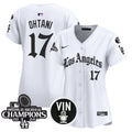 Women's Dodgers 2025 LA Gothic Style Vapor Premier Limited Jersey - All Stitched - White, Shohei Ohtani