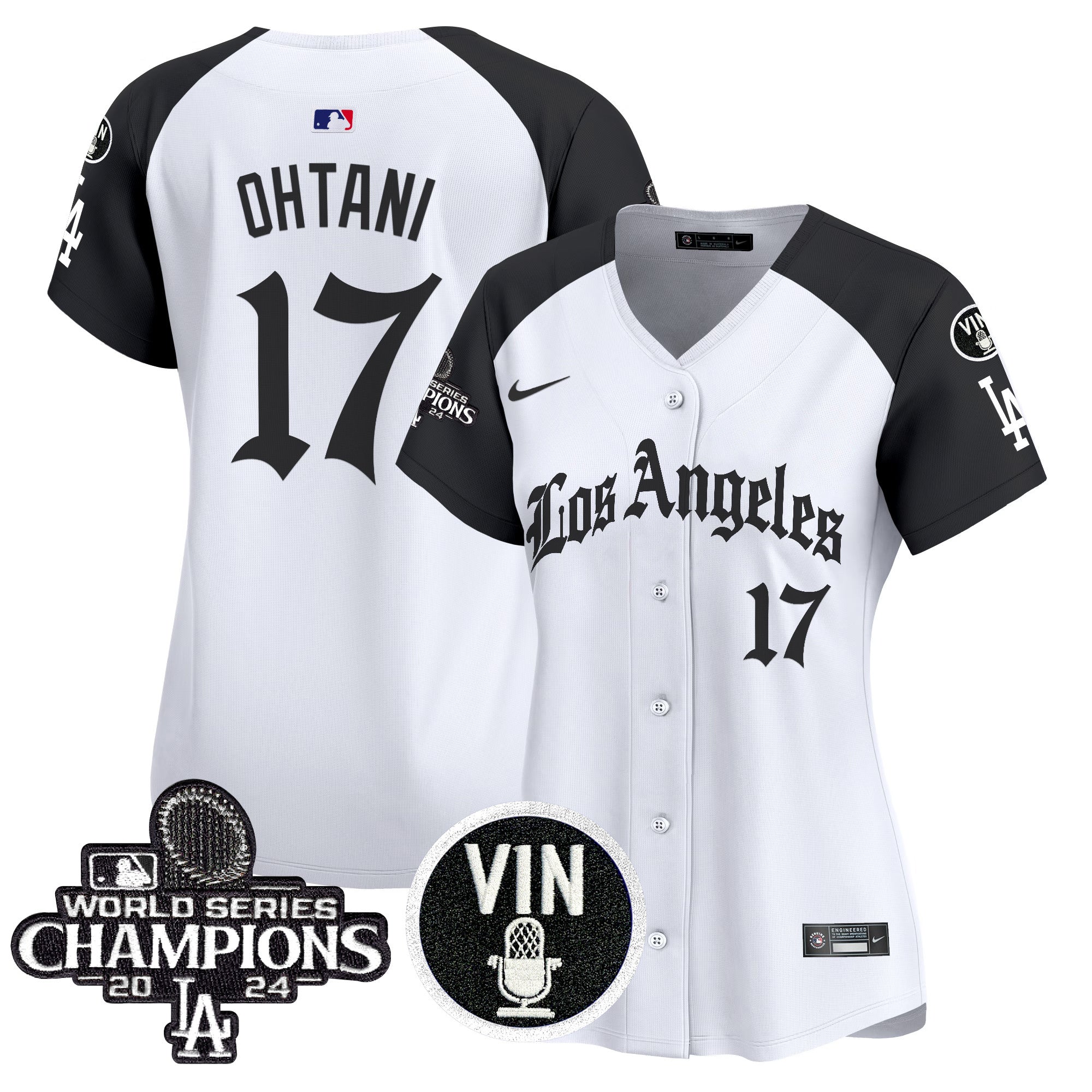 Women's Dodgers 2025 LA Gothic Style Vapor Premier Limited Jersey - All Stitched - Alternate, Shohei Ohtani