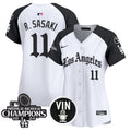 Women's Dodgers 2025 LA Gothic Style Vapor Premier Limited Jersey - All Stitched - Alternate, Roki Sasaki