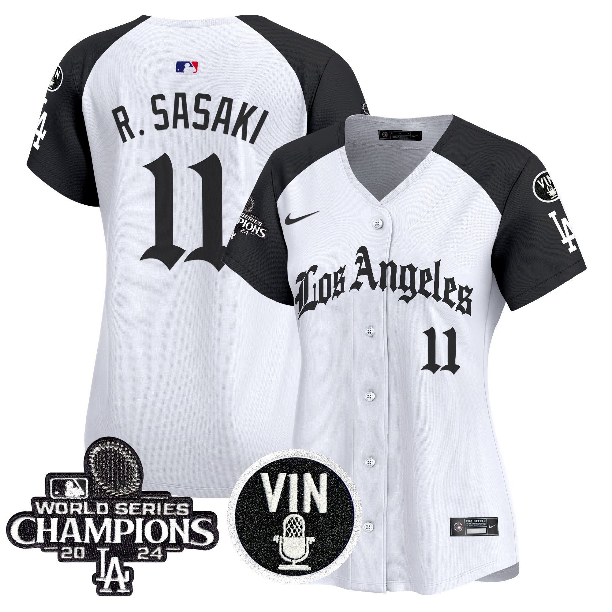 Women's Dodgers 2025 LA Gothic Style Vapor Premier Limited Jersey - All Stitched - Alternate, Roki Sasaki