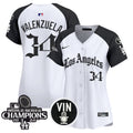 Women's Dodgers 2025 LA Gothic Style Vapor Premier Limited Jersey - All Stitched - Alternate, Fernando Valenzuela