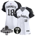 Women's Dodgers 2025 LA Gothic Style Vapor Premier Limited Jersey - All Stitched - Alternate, Yamamoto