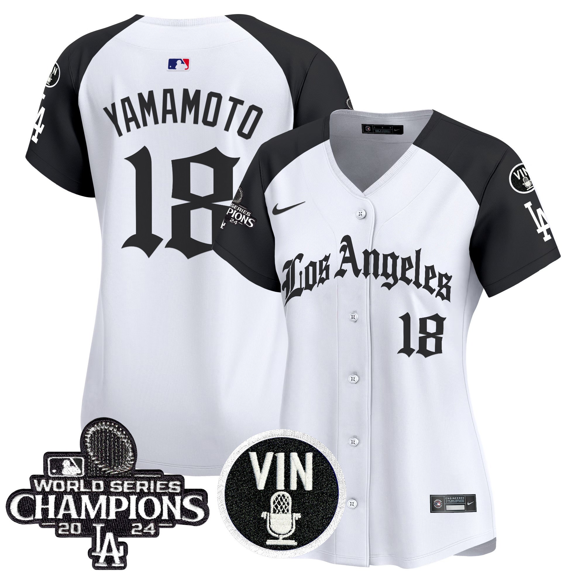 Women's Dodgers 2025 LA Gothic Style Vapor Premier Limited Jersey - All Stitched - Alternate, Yamamoto