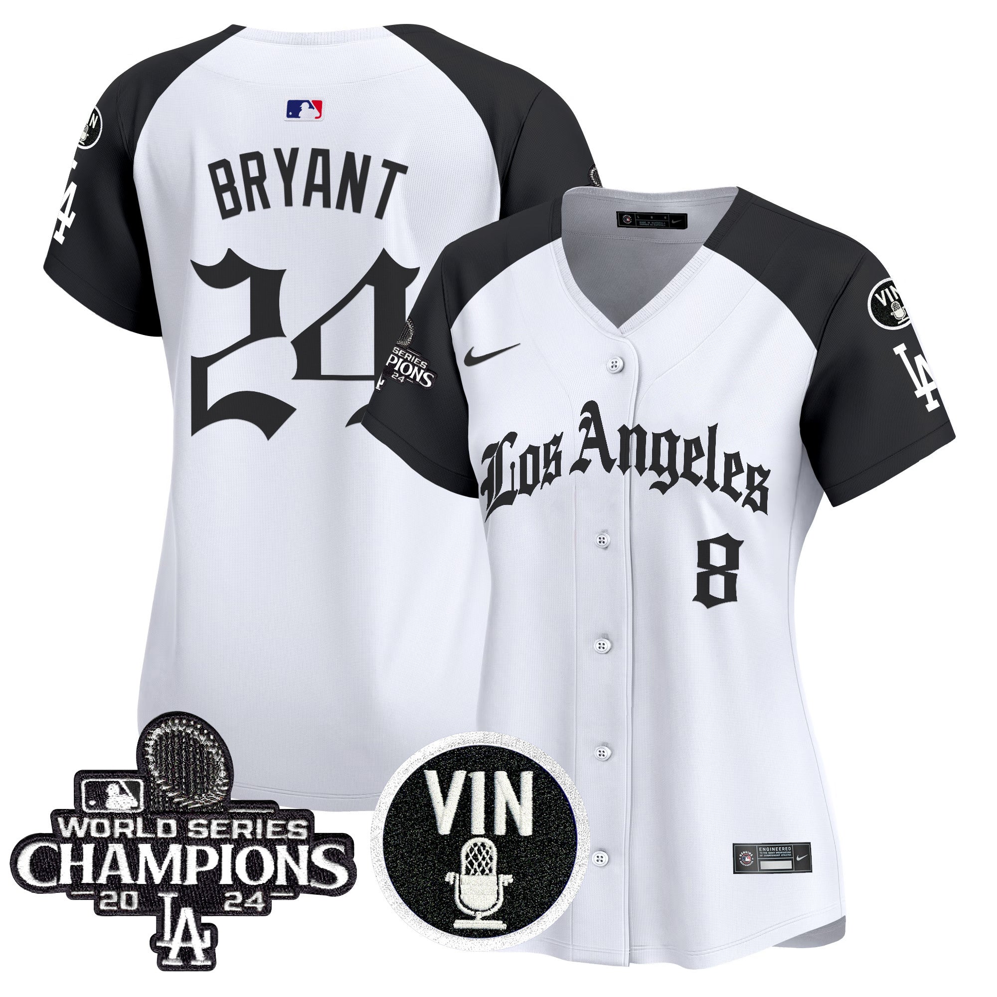 Women's Dodgers 2025 LA Gothic Style Vapor Premier Limited Jersey - All Stitched - Alternate, Kobe Bryant