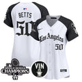 Women's Dodgers 2025 LA Gothic Style Vapor Premier Limited Jersey - All Stitched - Alternate, Mookie Betts