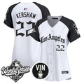 Women's Dodgers 2025 World Series Vapor Premier Limited Jersey - LA Gothic Edition - All Stitched - Alternate, Clayton Kershaw