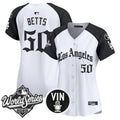 Women's Dodgers 2025 World Series Vapor Premier Limited Jersey - LA Gothic Edition - All Stitched - Alternate, Mookie Betts