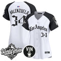 Women's Dodgers 2025 World Series Vapor Premier Limited Jersey - LA Gothic Edition - All Stitched - Alternate, Fernando Valenzuela