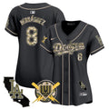 Women's Dodgers Armed Forces Day Vapor Premier Limited Jersey - All Stitched - Black, Kike Hernandez