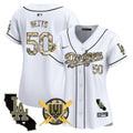 Women's Dodgers Armed Forces Day Vapor Premier Limited Jersey - All Stitched - White, Mookie Betts