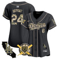Women's Dodgers Armed Forces Day Vapor Premier Limited Jersey - All Stitched - Black, Kobe Bryant