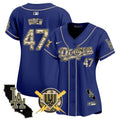 Women's Dodgers Armed Forces Day Vapor Premier Limited Jersey - All Stitched - Royal, Joe Biden
