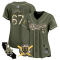 Women's Dodgers Armed Forces Day Vapor Premier Limited Jersey - All Stitched - Green, Vin Scully