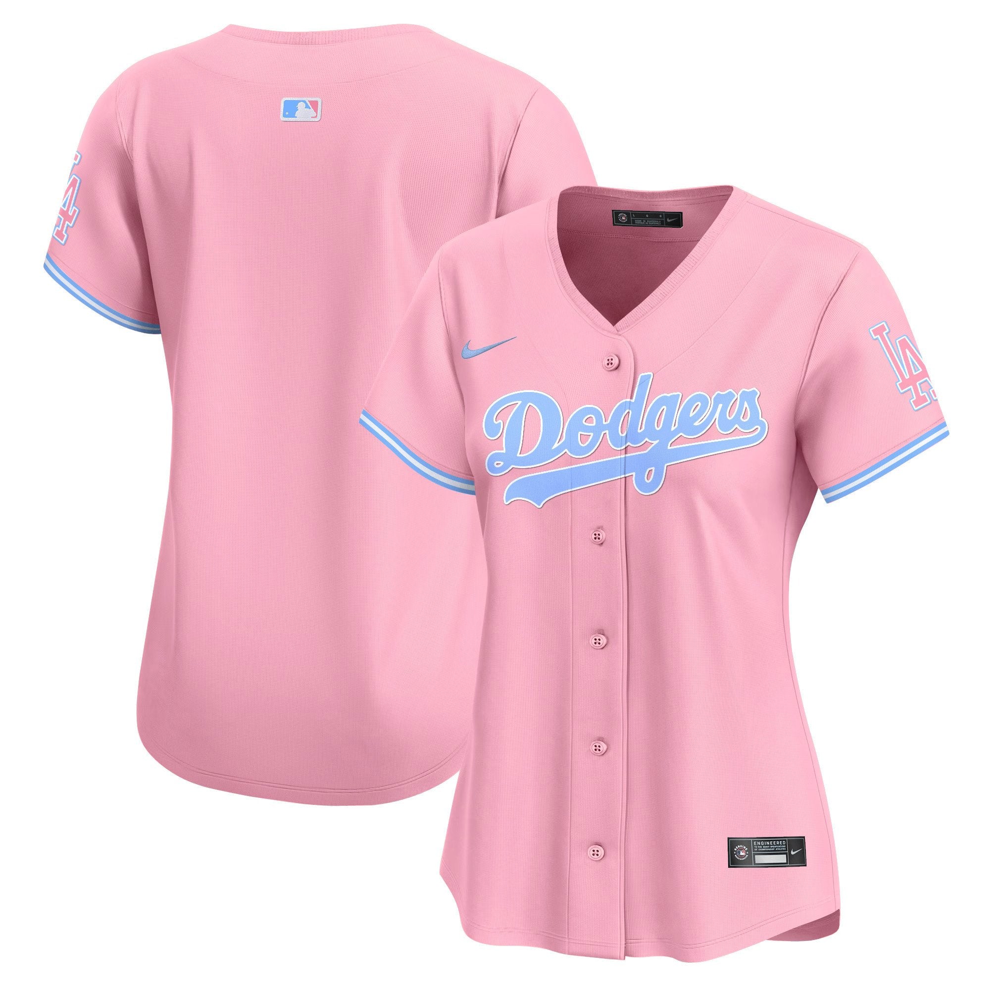 Women's Dodgers Bubblegum Pink Vapor Premier Limited Jersey - All Stitched - Pink, Team
