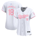 Women's Dodgers Bubblegum Pink Vapor Premier Limited Jersey - All Stitched - White, Yamamoto