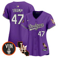 Women's Dodgers Halloween Vapor Premier Limited Jersey - All Stitched - Purple, Donald Trump