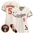 Women's Dodgers Halloween Vapor Premier Limited Jersey - All Stitched - Cream, Freddie Freeman