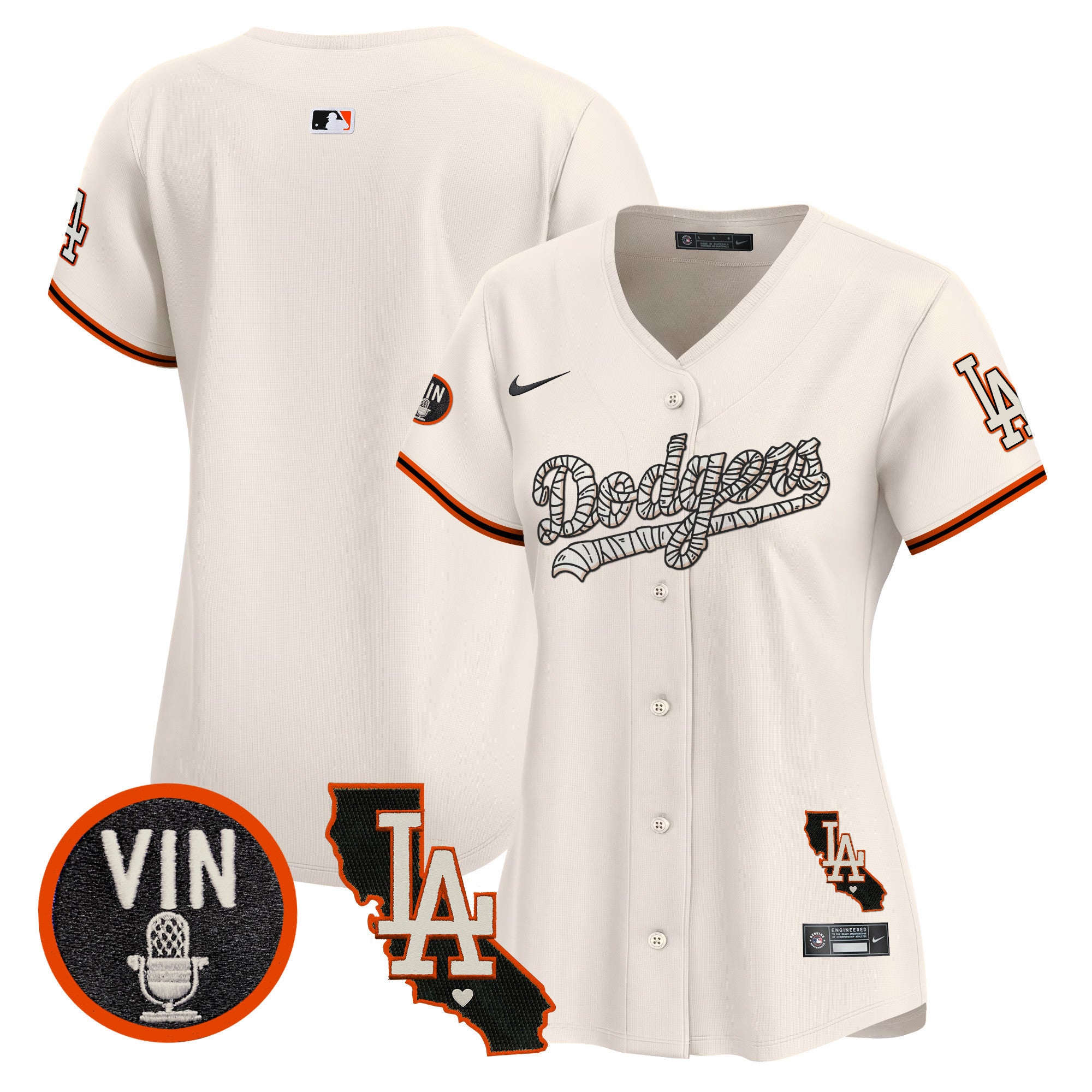 Women's Dodgers Halloween Vapor Premier Limited Jersey - All Stitched - Cream, Team