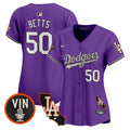 Women's Dodgers Halloween Vapor Premier Limited Jersey - All Stitched - Purple, Mookie Betts