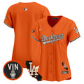Women's Dodgers Halloween Vapor Premier Limited Jersey - All Stitched - Orange, Team