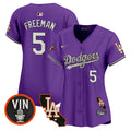 Women's Dodgers Halloween Vapor Premier Limited Jersey - All Stitched - Purple, Freddie Freeman
