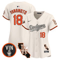 Women's Dodgers Halloween Vapor Premier Limited Jersey - All Stitched - Cream, Yamamoto