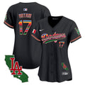 Women's Dodgers Mexico California Patch Vapor Premier Limited Jersey V2 - All Stitched - Black, Shohei Ohtani