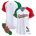 Women's Dodgers Mexico California Patch Vapor Premier Limited Jersey V2 - All Stitched - Alternate, Team