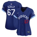 Women's Dodgers Tribute Vapor Premier Limited Jersey - All Stitched - Royal, Vin Scully
