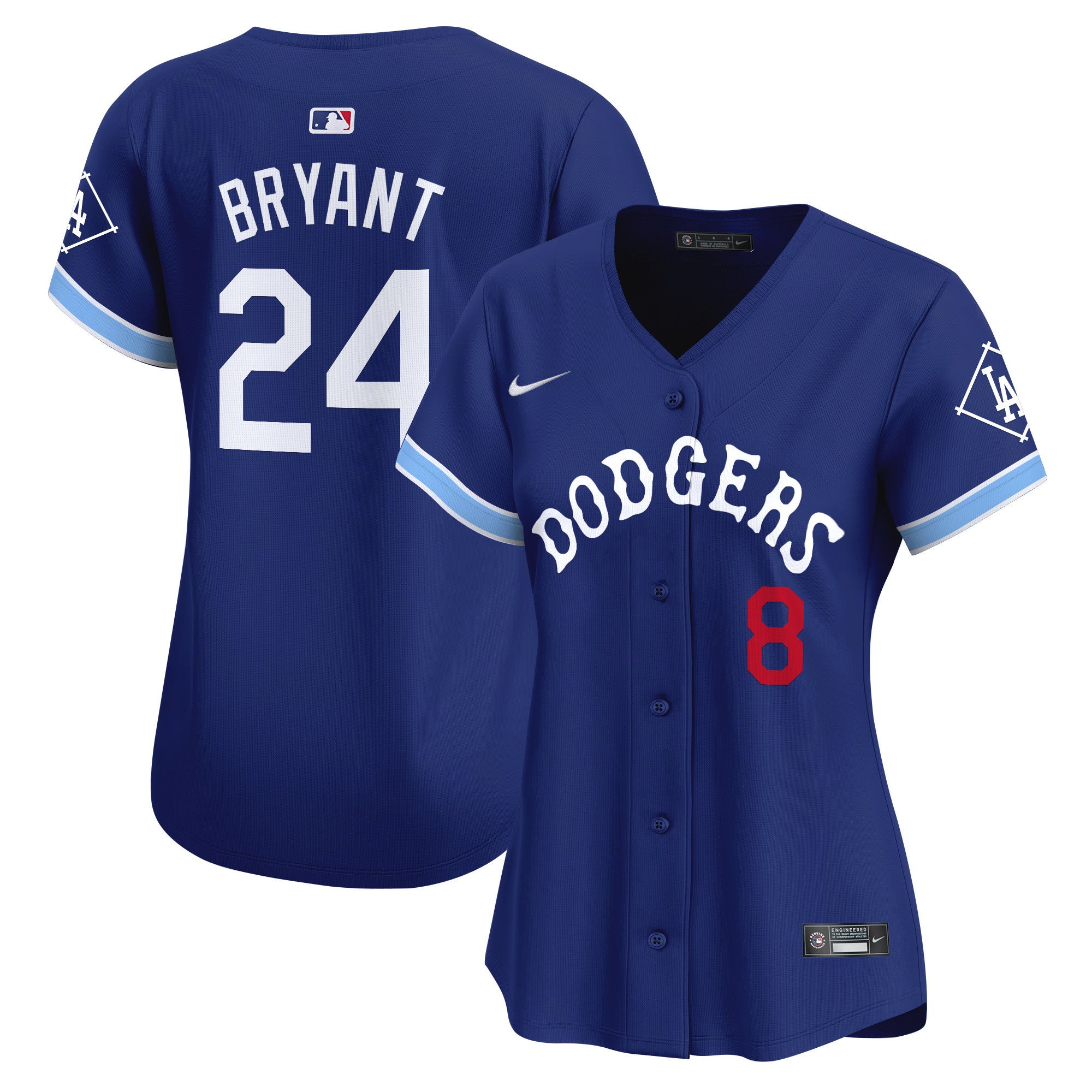 Women's Dodgers Tribute Vapor Premier Limited Jersey - All Stitched - Royal, Kobe Bryant