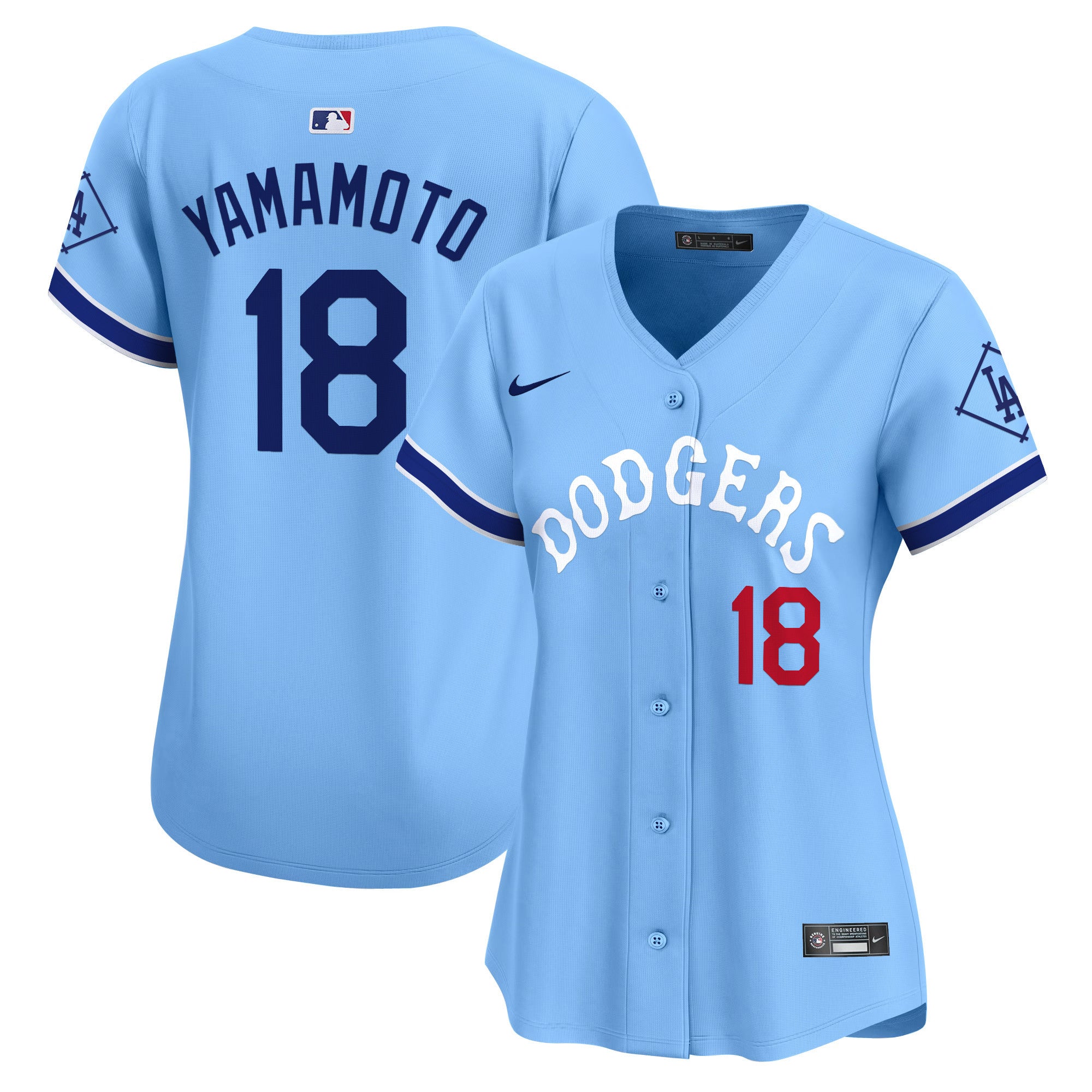 Women's Dodgers Tribute Vapor Premier Limited Jersey - All Stitched - Blue, Yamamoto
