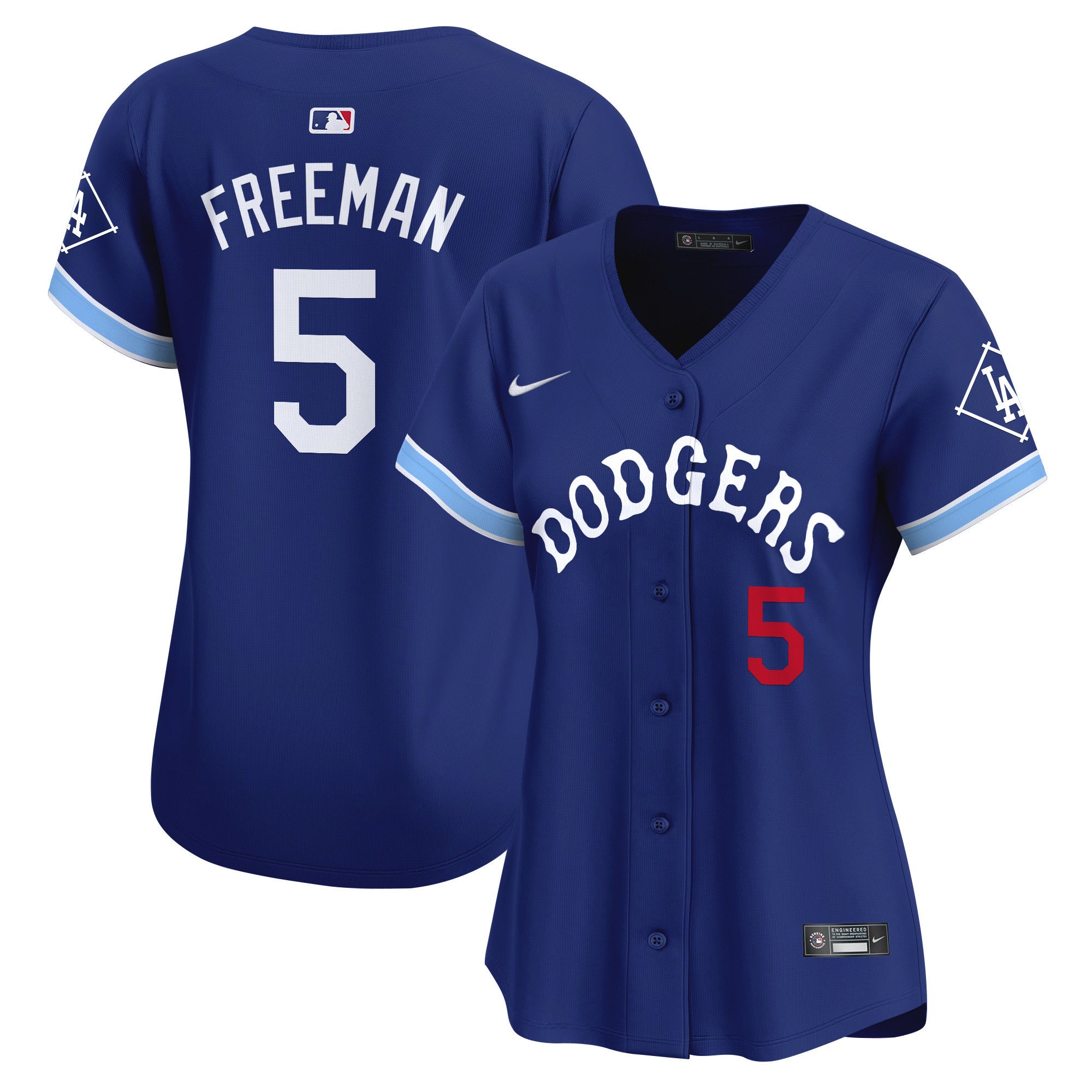Women's Dodgers Tribute Vapor Premier Limited Jersey - All Stitched - Royal, Freddie Freeman